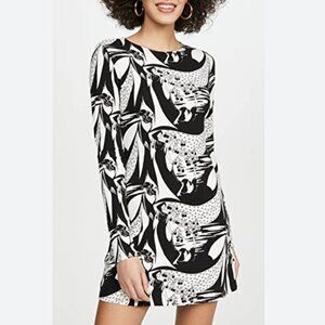 Reformation Kenmare Dress In Persephone Long Sleeve Mini Size Small